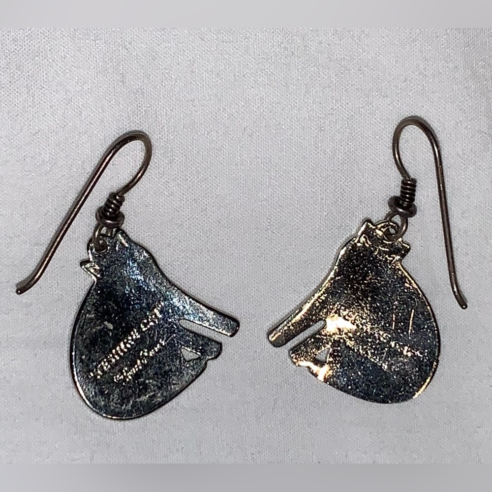 Vintage Laurel Burch Feshire Cat earrings - Picture 2 of 10